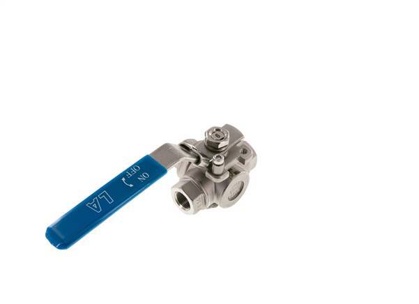G 3/8 inch 3-Way L-port Stainless Steel Ball Valve