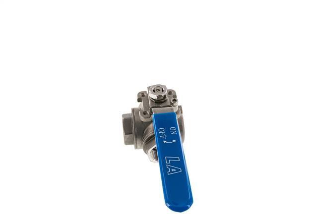 G 1 inch 3-Way L-port Stainless Steel Ball Valve