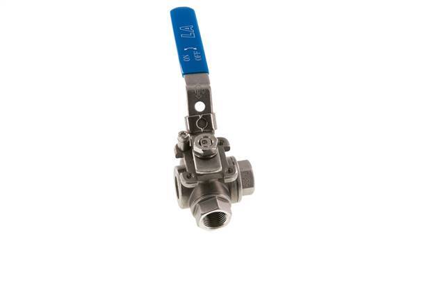 G 1/2 inch 3-Way T-port Stainless Steel Ball Valve