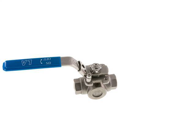 G 1/4 inch 3-Way T-port Stainless Steel Ball Valve