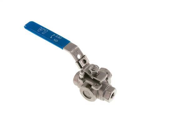 G 1/4 inch 3-Way T-port Stainless Steel Ball Valve
