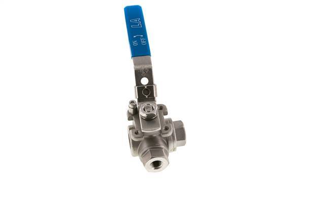 G 1/4 inch 3-Way T-port Stainless Steel Ball Valve