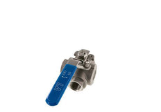 G 3/4 inch 3-Way T-port Stainless Steel Ball Valve