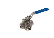 G 3/4 inch 3-Way T-port Stainless Steel Ball Valve