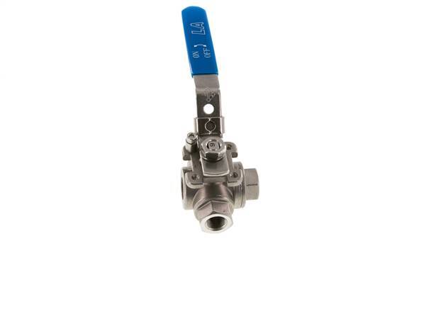 G 3/8 inch 3-Way T-port Stainless Steel Ball Valve