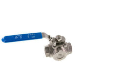 G 1 inch 3-Way T-port Stainless Steel Ball Valve
