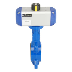 DN40 (1-1/2 inch) Wafer Pneumatic Butterfly Valve GG25-Stainless Steel-NBR Spring Closed - BFLW