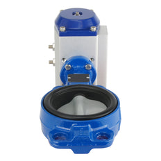DN65 (2-1/2 inch) Wafer Pneumatic Butterfly Valve GG25-Stainless Steel-FKM Spring Closed - BFLW