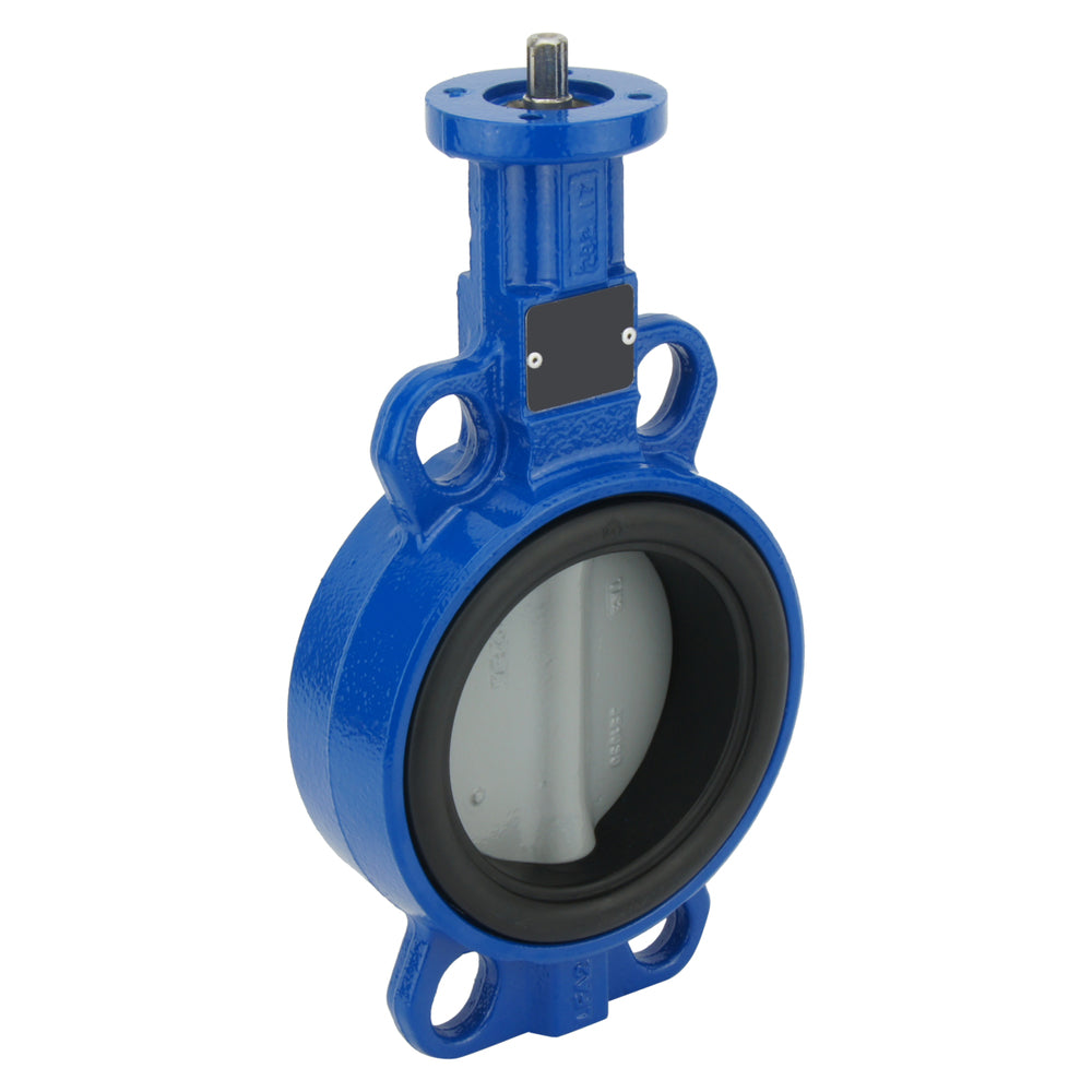DN65 (2-1/2 inch) Wafer Pneumatic Butterfly Valve GG25-Stainless Steel-FKM Spring Closed - BFLW