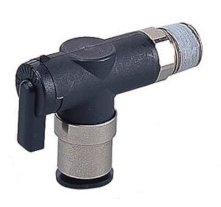 4mm - R1/8" Elbow 2-Way Ball Valve Series 10