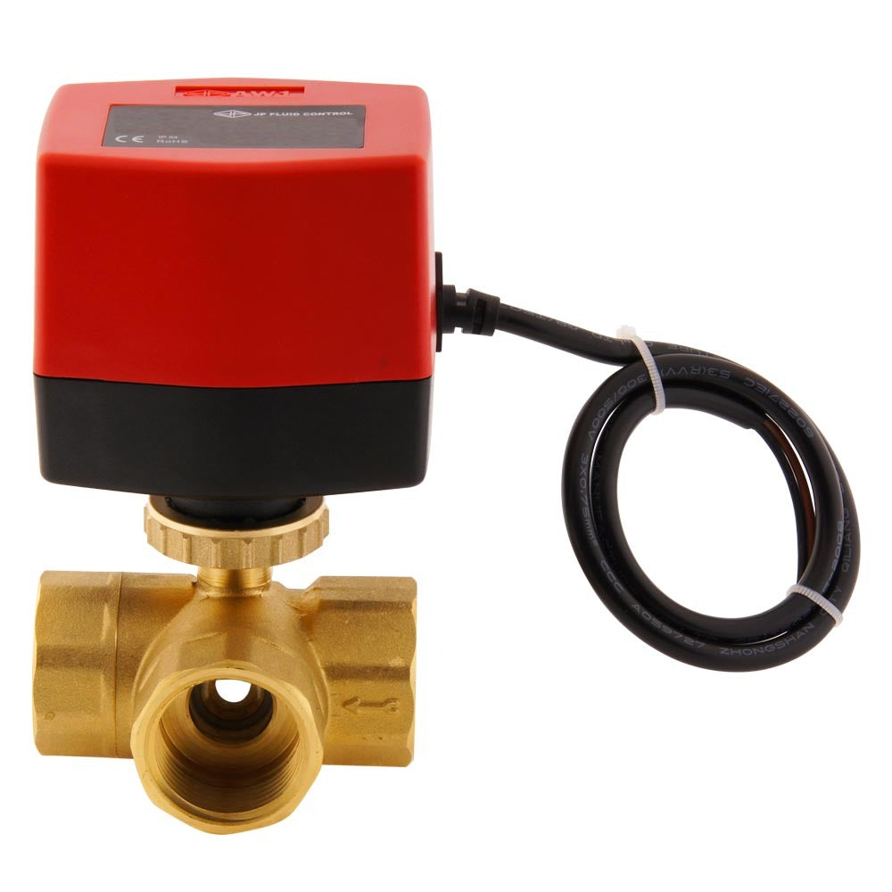 Electrical Ball Valve BW3 1'' 3-way 120V AC 3-point