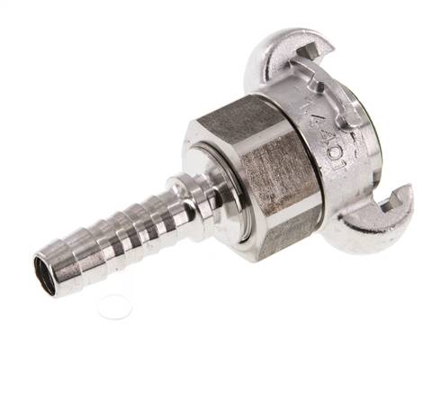 Stainless Steel DN 10 DIN 3238 Twist Claw Coupling 13 mm (1/2'') Hose Barb