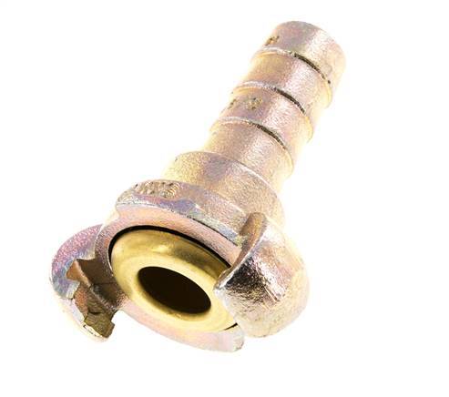Cast Iron DN 15 DIN 3489 Twist Claw Coupling 19 mm (3/4'') Hose Barb