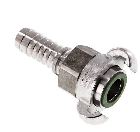 Stainless Steel DN 15 DIN 3238 Twist Claw Coupling 19 mm (3/4'') Hose Barb