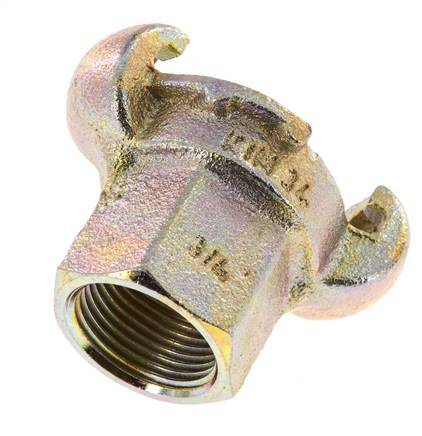 Cast Iron DN 17 DIN 3489 Twist Claw Coupling Rp 3/4'' Female