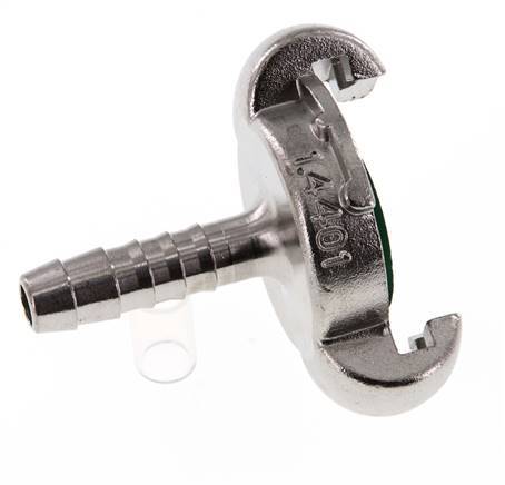 Stainless Steel DN 6.5 DIN 3489 Twist Claw Coupling 10 mm Hose Barb