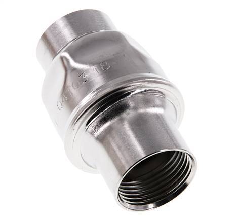 G1'' Stainless Steel 304 Check Valve FKM (Light Spring) 0.03-16bar - CLIS3E