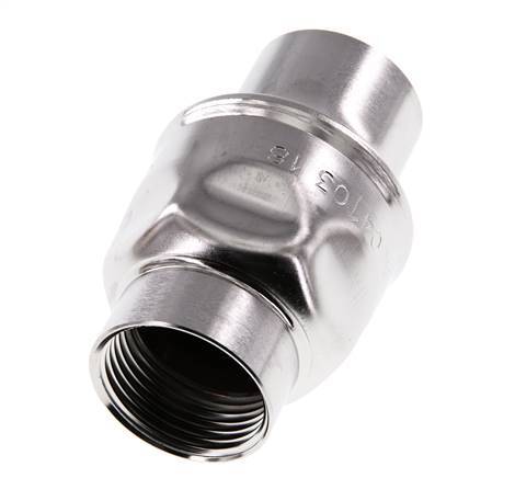 G1'' Stainless Steel 304 Check Valve FKM (Light Spring) 0.03-16bar - CLIS3E