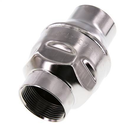 G1-1/2'' Stainless Steel 304 Check Valve FKM (Light Spring) 0.03-16bar - CLIS3E
