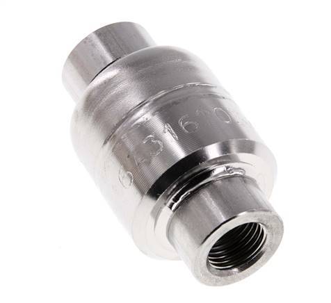 G1/4'' Check Valve Stainless Steel 316 FKM (Light Spring) 0.03-16bar - CLIS4E