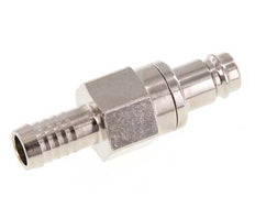 Nickel-plated Brass DN 10 Air Coupling Plug 13 mm Hose Pillar Double Shut-Off