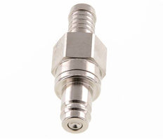 Nickel-plated Brass DN 10 Air Coupling Plug 10 mm Hose Pillar Double Shut-Off