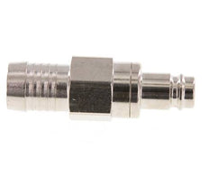 Nickel-plated Brass DN 10 Air Coupling Plug 19 mm Hose Pillar Double Shut-Off