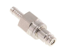 Nickel-plated Brass DN 10 Air Coupling Plug 9 mm Hose Pillar Double Shut-Off