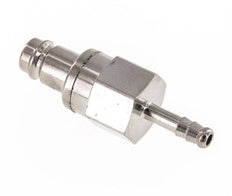 Nickel-plated Brass DN 10 Air Coupling Plug 6 mm Hose Pillar Double Shut-Off