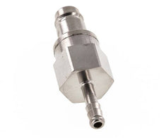 Nickel-plated Brass DN 10 Air Coupling Plug 6 mm Hose Pillar Double Shut-Off