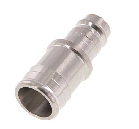 Stainless steel DN 10 Air Coupling Plug 19 mm Hose Pillar