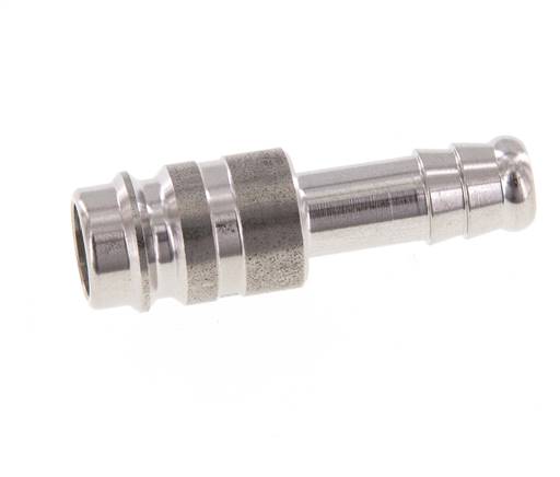 Stainless steel DN 10 Air Coupling Plug 10 mm Hose Pillar Double Shut-Off