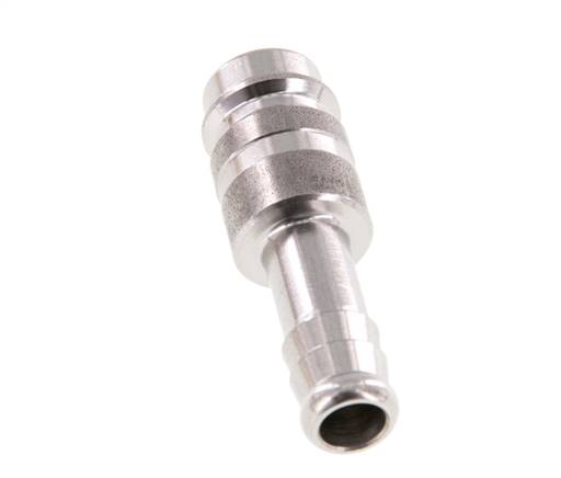 Stainless steel DN 10 Air Coupling Plug 10 mm Hose Pillar Double Shut-Off