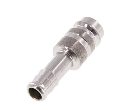 Stainless steel DN 10 Air Coupling Plug 9 mm Hose Pillar