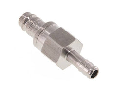Stainless steel DN 10 Air Coupling Plug 9 mm Hose Pillar Double Shut-Off