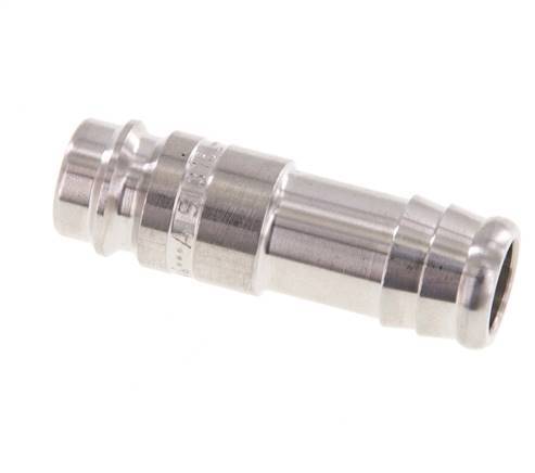 Stainless Steel 316L DN 10 Air Coupling Plug 13 mm Hose Pillar