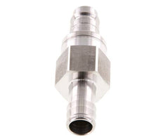 Stainless Steel 316L DN 10 Air Coupling Plug 13 mm Hose Pillar Double Shut-Off