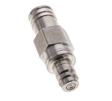 Stainless Steel 316L DN 10 Air Coupling Plug 19 mm Hose Pillar Double Shut-Off