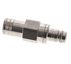 Stainless Steel 316L DN 10 Air Coupling Plug 19 mm Hose Pillar Double Shut-Off