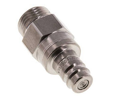 Stainless steel DN 10 Air Coupling Plug G 1/2 inch Male Double Shut-Off