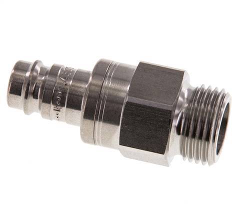 Stainless steel DN 10 Air Coupling Plug G 1/2 inch Male Double Shut-Off