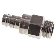 Stainless steel DN 10 Air Coupling Plug G 1/2 inch Male Double Shut-Off