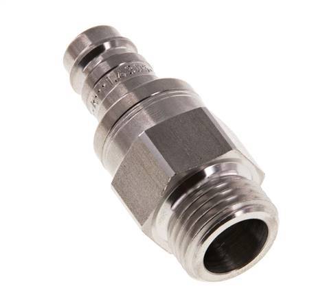 Stainless steel DN 10 Air Coupling Plug G 1/2 inch Male Double Shut-Off