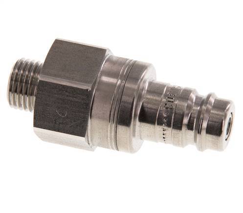 Stainless steel DN 10 Air Coupling Plug G 1/4 inch Male Double Shut-Off