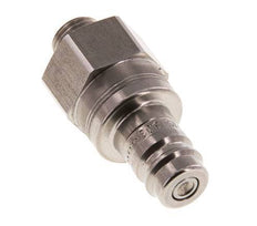 Stainless steel DN 10 Air Coupling Plug G 1/4 inch Male Double Shut-Off