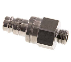 Stainless steel DN 10 Air Coupling Plug G 1/4 inch Male Double Shut-Off