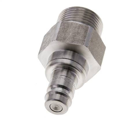 Stainless steel DN 10 Air Coupling Plug G 3/4 inch Male Double Shut-Off