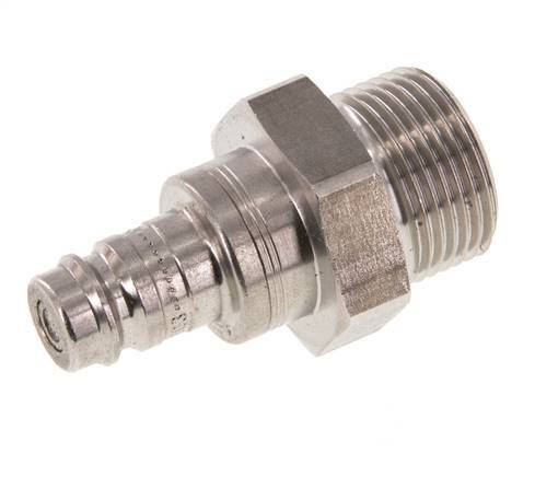 Stainless steel DN 10 Air Coupling Plug G 3/4 inch Male Double Shut-Off