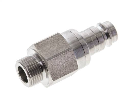 Stainless steel DN 10 Air Coupling Plug G 3/8 inch Male Double Shut-Off