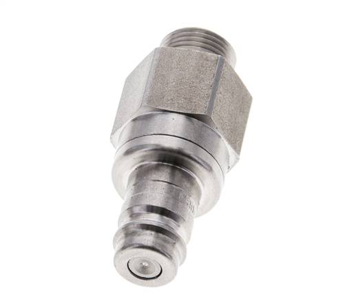Stainless steel DN 10 Air Coupling Plug G 3/8 inch Male Double Shut-Off